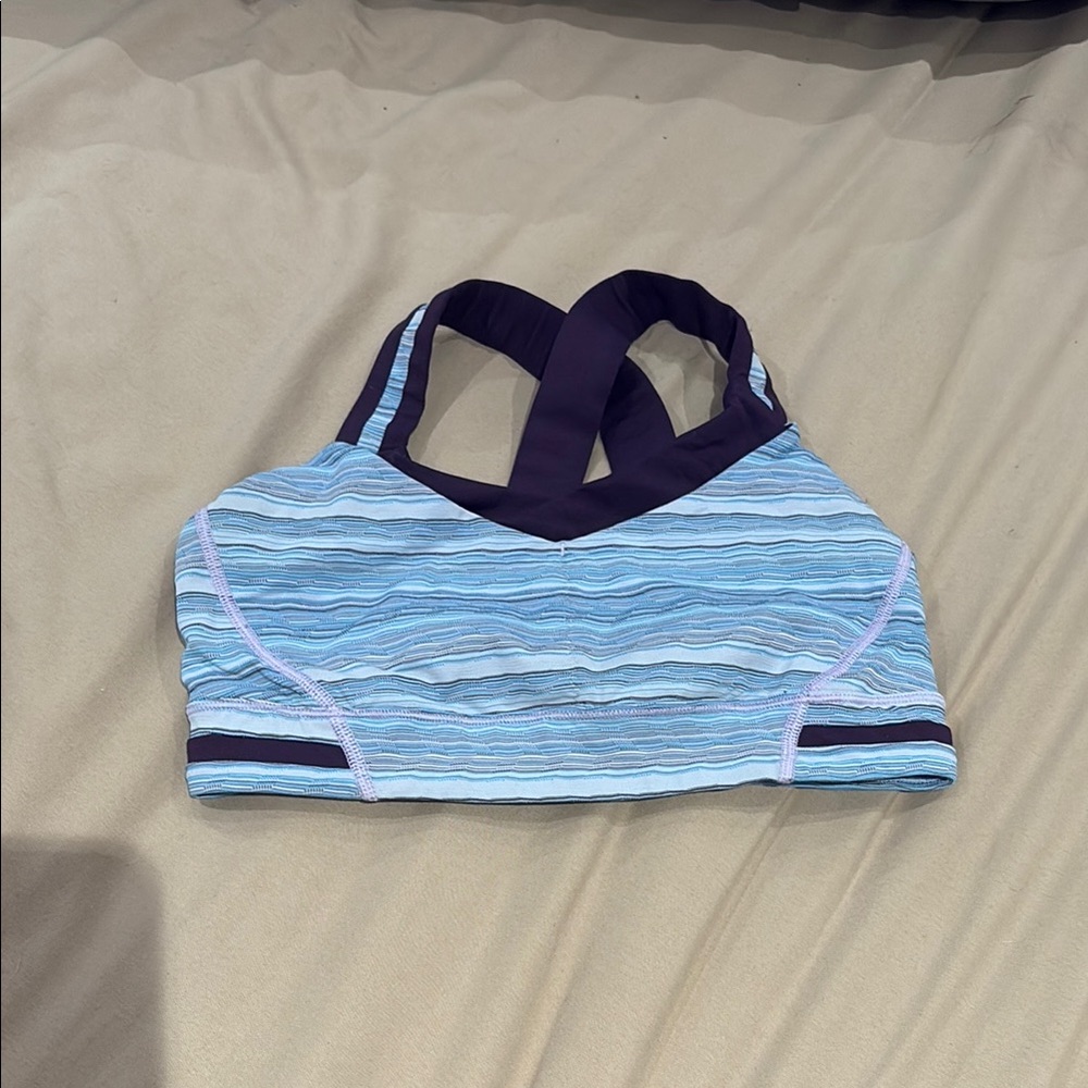 Lululemon Athletica Blue and Purple Sports Bra Racerback